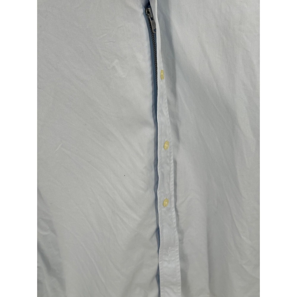Teddy Stratford Shirt Mens 1 Small Blue Dress Zip Placket Long Sleeve Button‎ Up - Picture 4 of 15